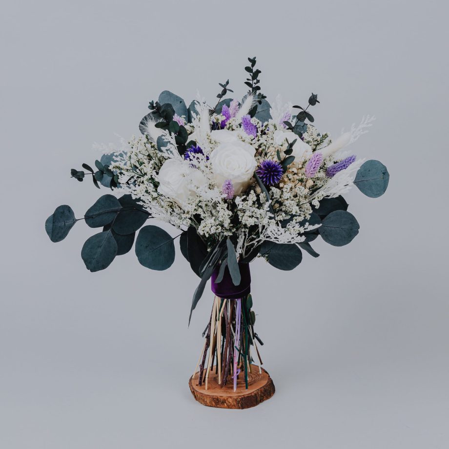 White Lavender Violet Lilac Bridal bouquet