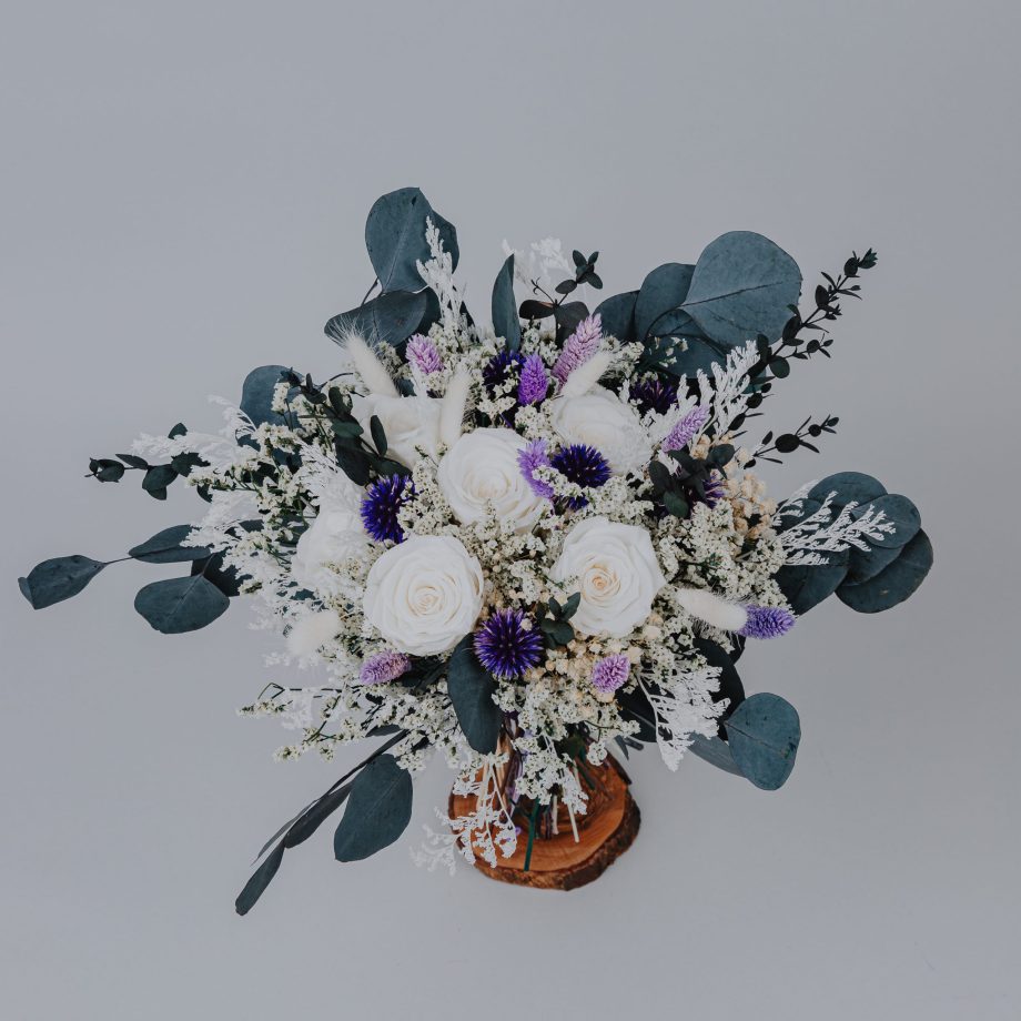White Lavender Violet Lilac Bridal bouquet