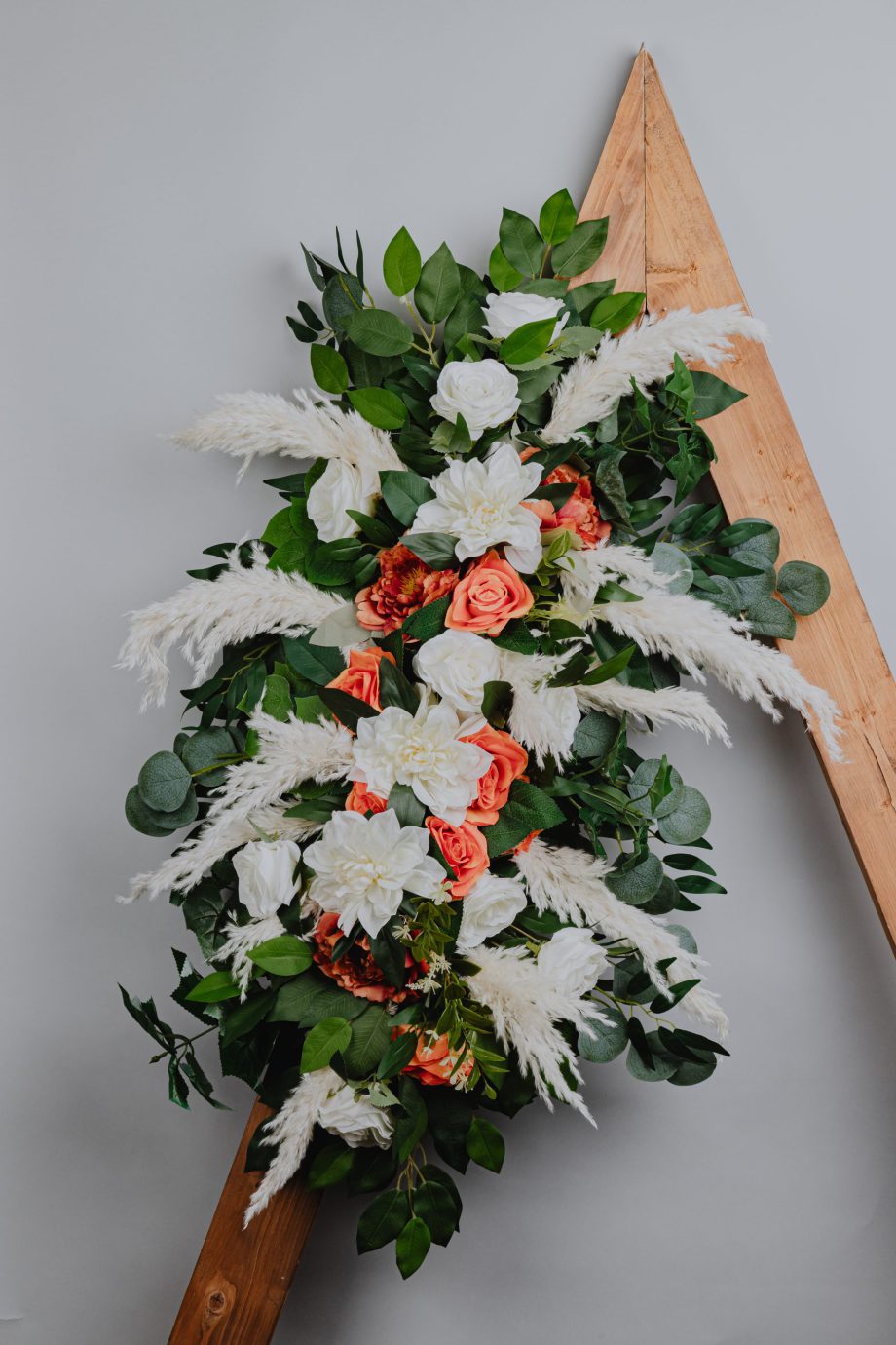 Burnt Orange White Terracotta Wedding Arch