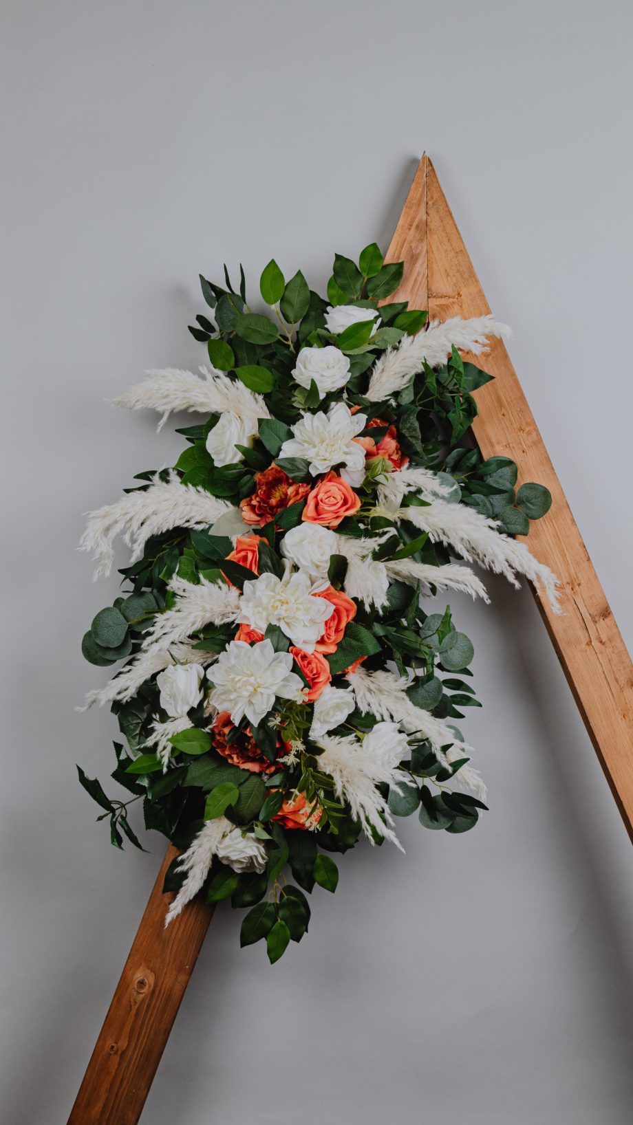 Burnt Orange White Terracotta Wedding Arch