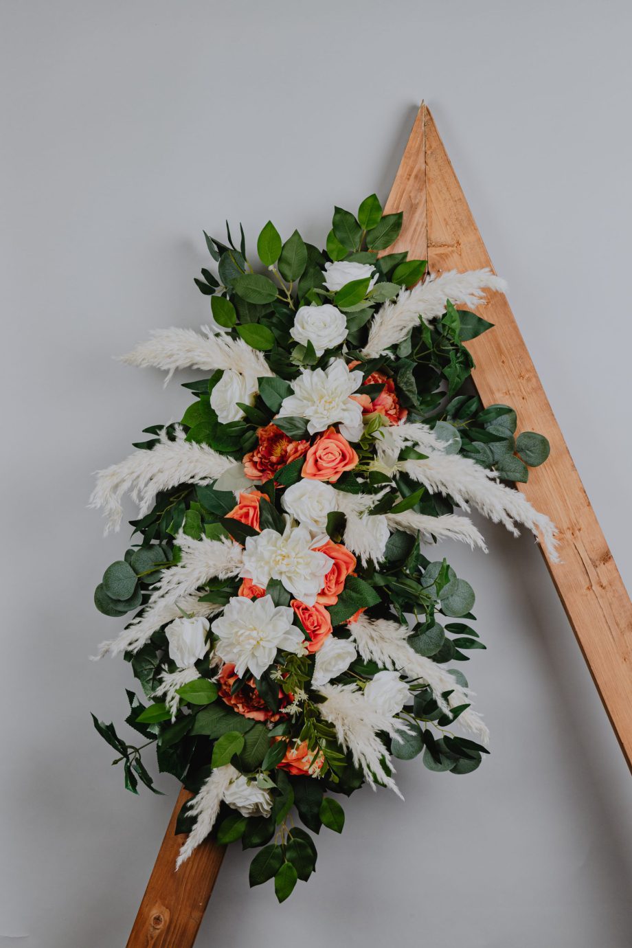 Burnt Orange White Terracotta Wedding Arch