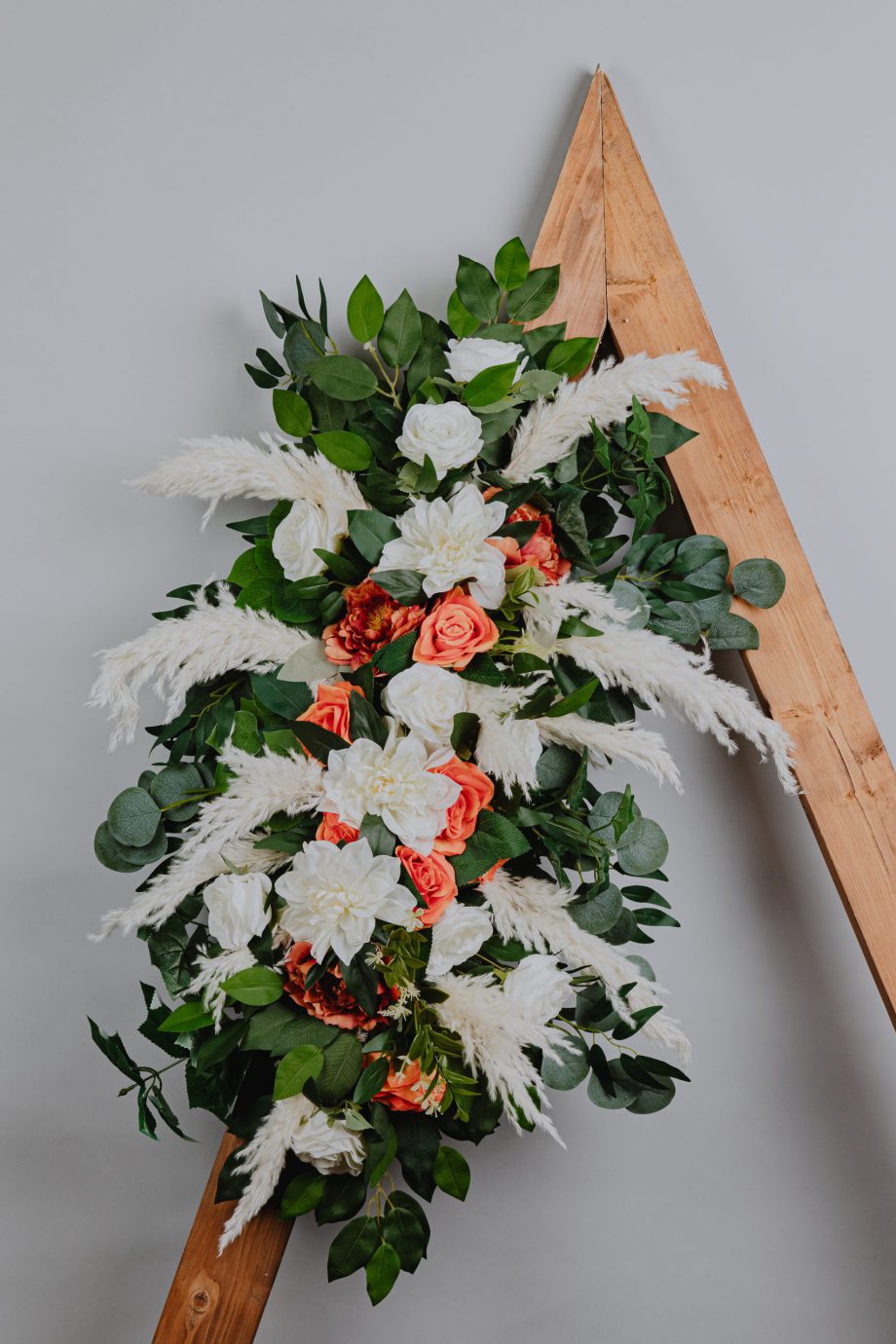 Burnt Orange White Terracotta Wedding Arch