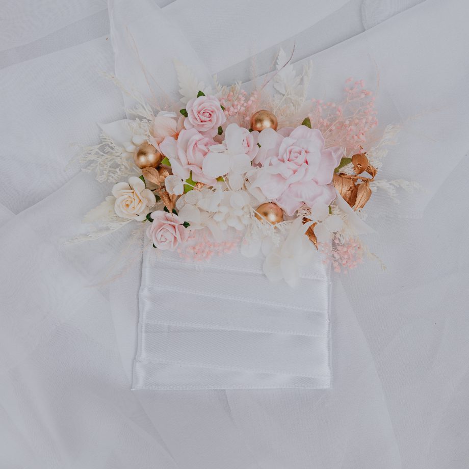 Blush Pink Ivory Floral Pocket Boutonniere